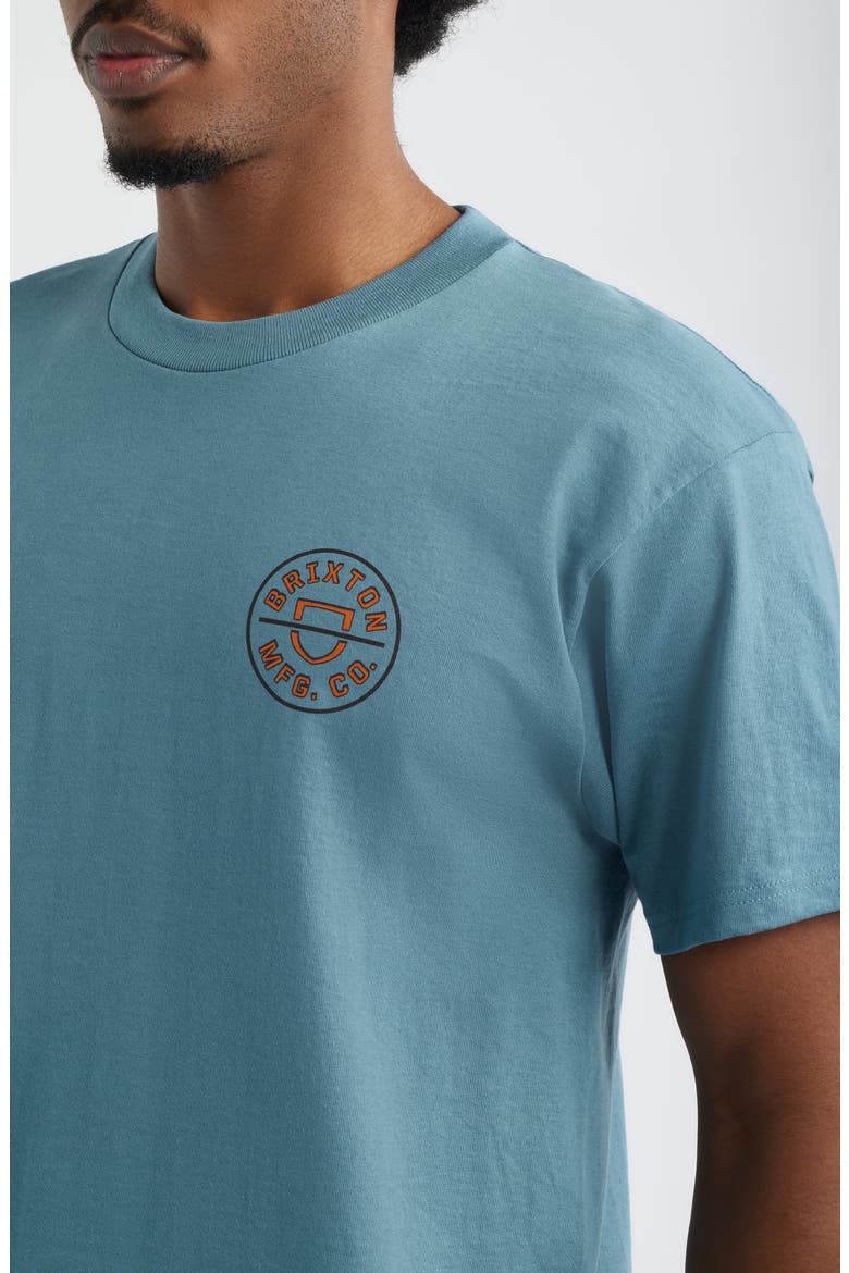 Crest Cotton Graphic T-Shirt, Alternate, color, OCEAN BREEZE/ BLACK/ RUST