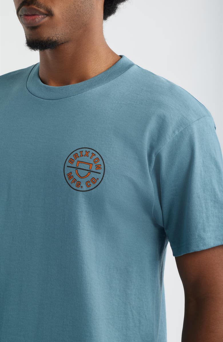 Brixton Crest Cotton Graphic T-Shirt, Alternate, color, 