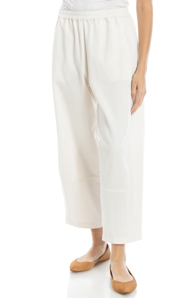 MAX STUDIO Pique Barrel Leg Ankle Pants, Alternate, color, 