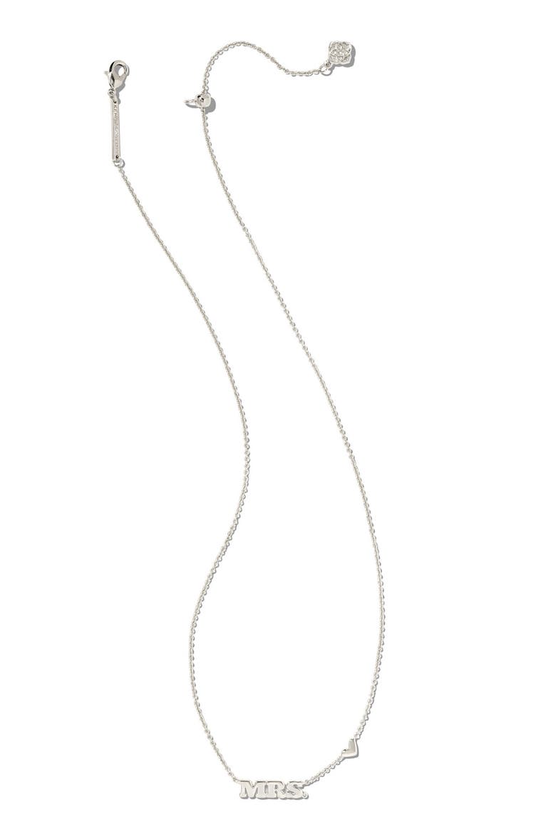 Mrs. Pendant Necklace, Main, color, RHODIUM