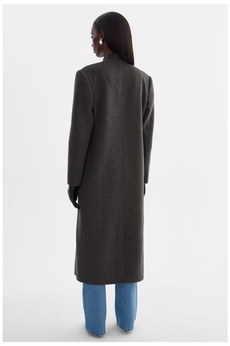 Callie | Double Face Wool Coat, Alternate, color, Heather Charcoal