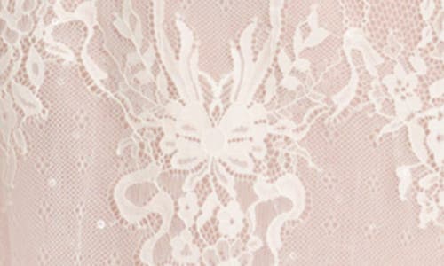 Rya Collection Giselle Lace & Chiffon Gown In Blush