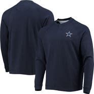 Tommy Bahama Men's Tommy Bahama Navy Dallas Cowboys Sunset Slub Raglan Henley Long Sleeve T-Shirt