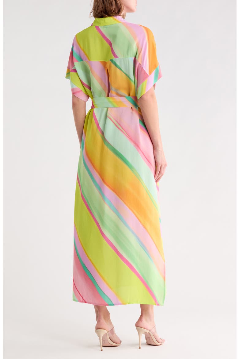 Galiena Midi Shirtdress, Alternate, color, DIAGONAL RAINBOW