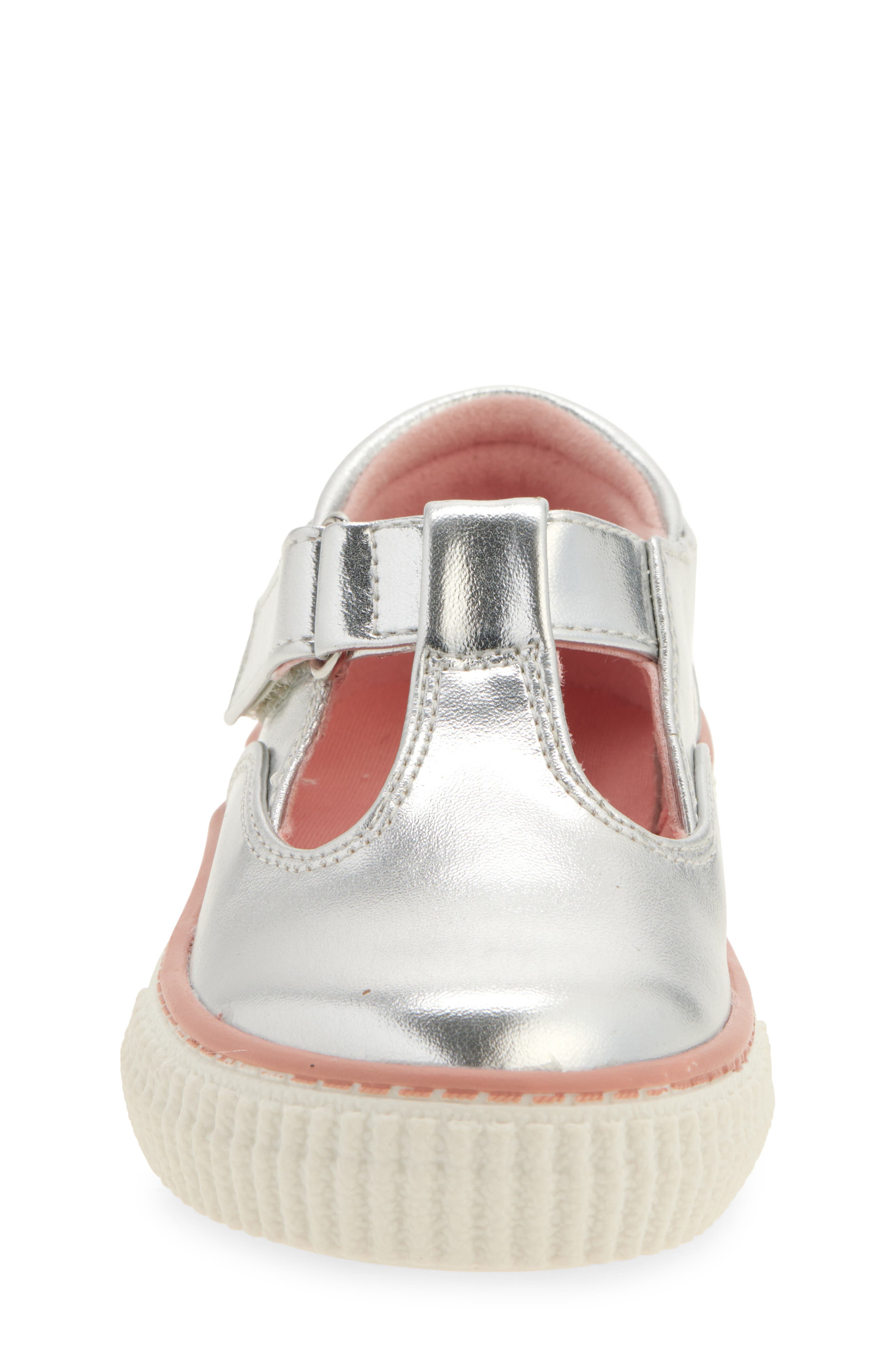 Tucker + Tate Tabitha T-Strap Mary Jane Flat, Alternate, color, Silver Metallic