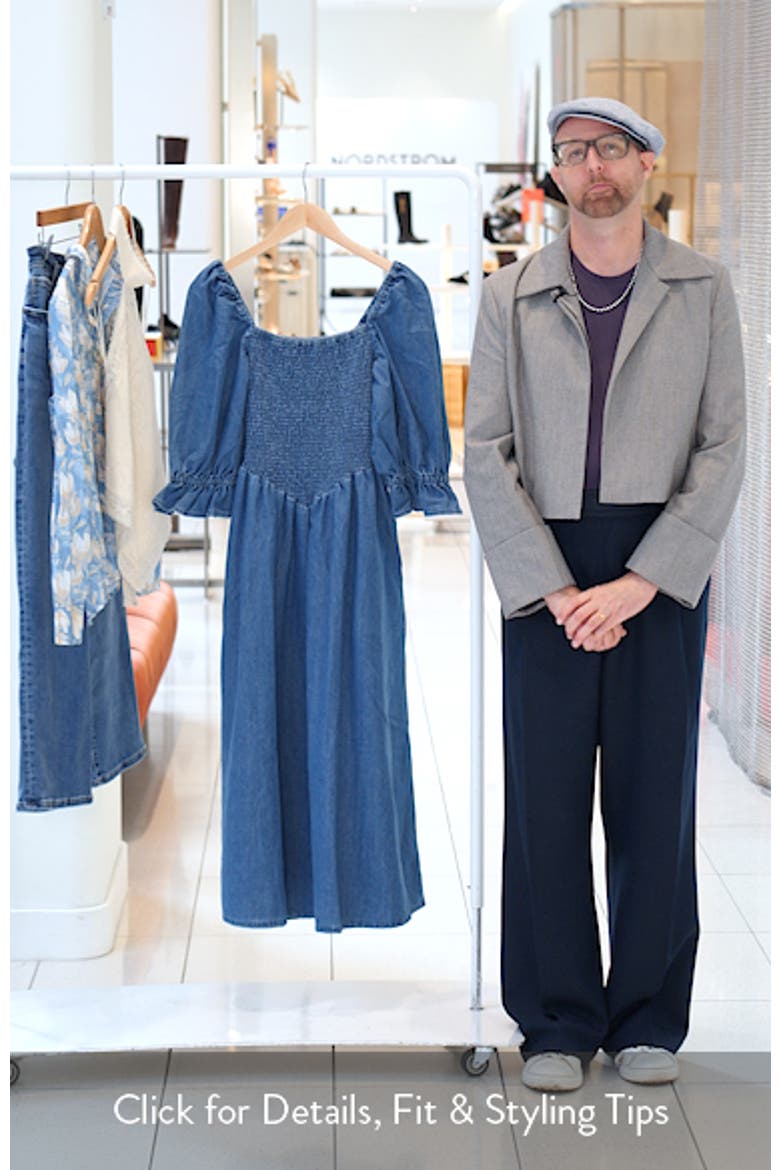 Kaitlyn Smocked Denim Dress video