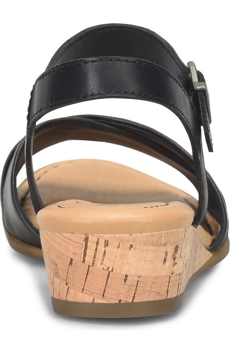 Børn Paige Wedge Sandal, Alternate, color, Black Leather