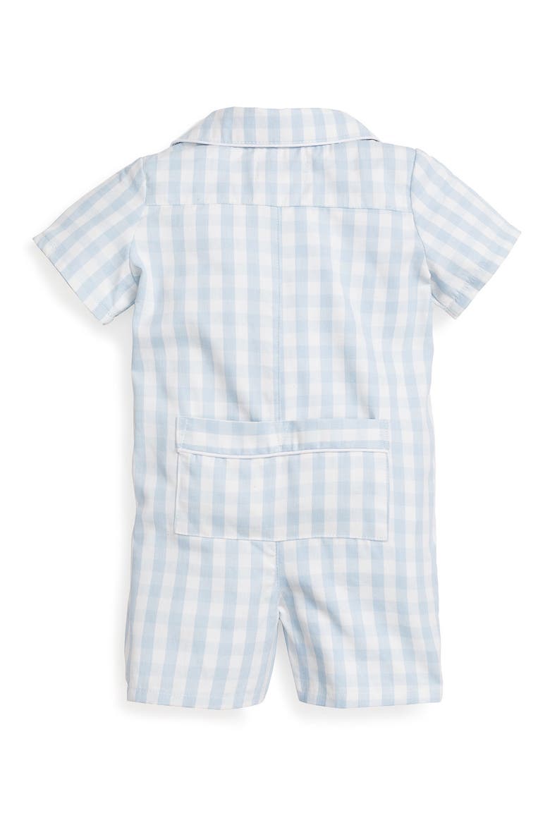 Gingham Summer Romper, Alternate, color, BLUE