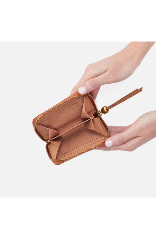 Hobo Hart Leather Card Case In Warm Honey