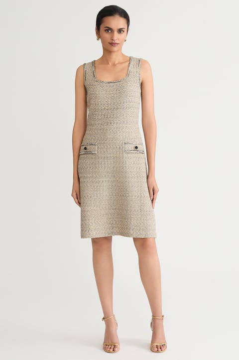 x Tanya Foster Shimmer Tweed A Line Dress