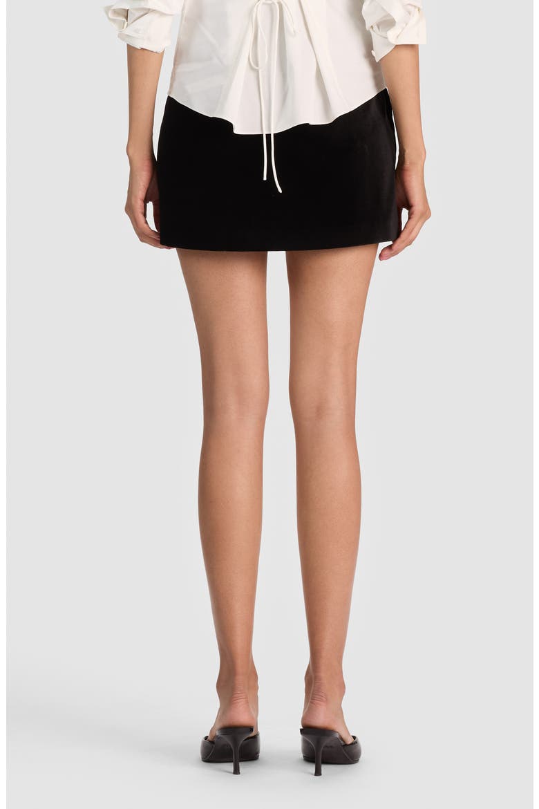 Donald High Waist Button Miniskirt, Alternate, color, BLACK