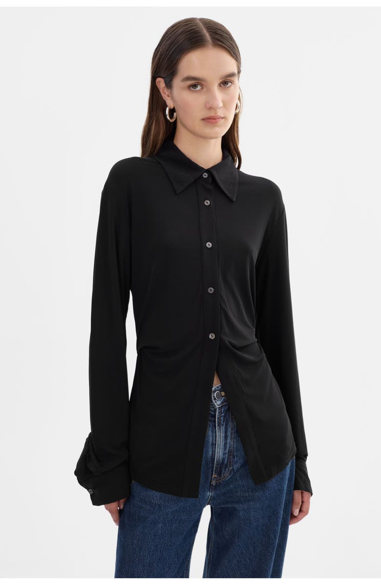 LAMARQUE Kai | Fitted Knit Shirt, Alternate, color, Black