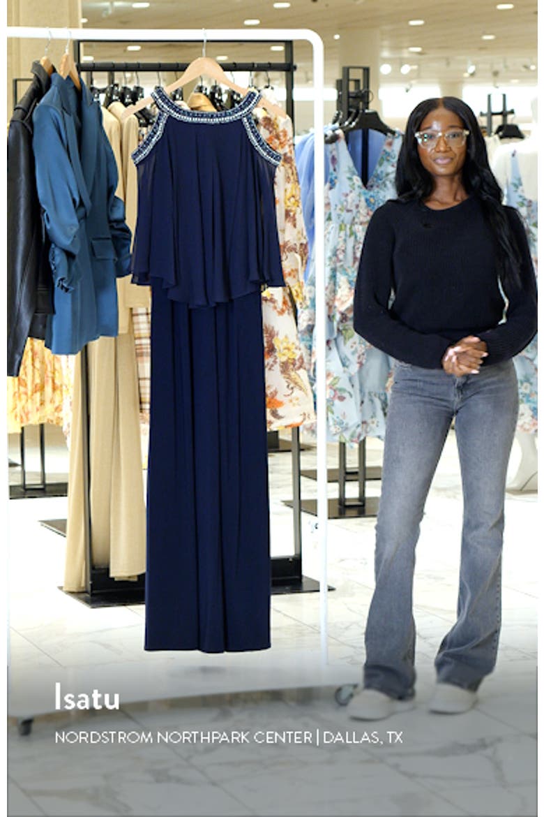Embellished Cold Shoulder Popover Formal Gown video