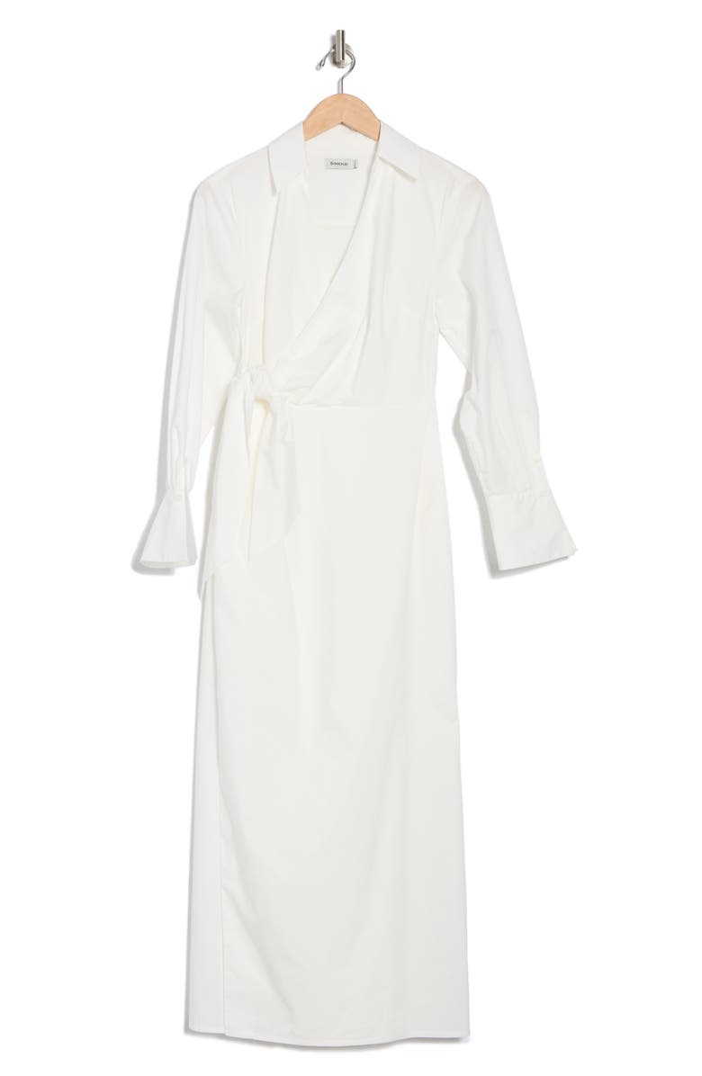 Simkhai Briar Wrap Midi Dress, Alternate, color, White