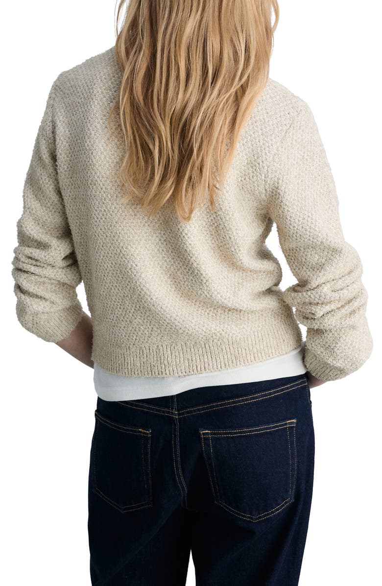 MANGO Cotton Blend Sweater Jacket, Alternate, color, 