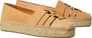 Tory Burch Laser Cut Leather Platform Espadrille