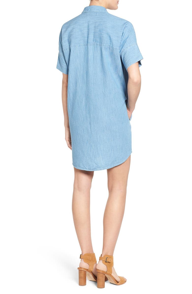 Madewell 'Courier' Denim Shirtdress, Alternate, color, 