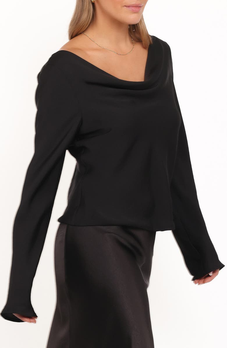 Petal & Pup Vinita Cowl Neck Long Sleeve Top, Alternate, color, Black