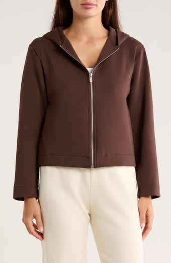 ELIE ELIE TAHARI Crop Full Zip Hoodie