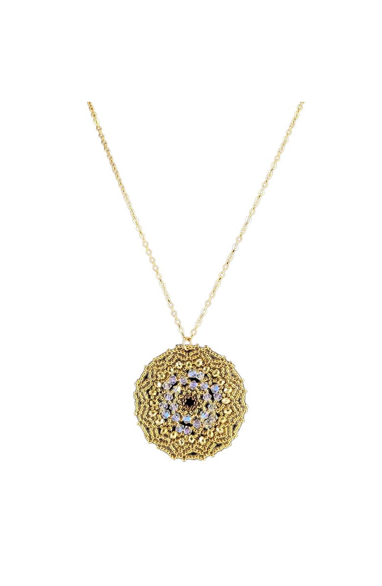 MADISON BEVERLY HILLS Gold Mandala Necklace, Main, color, Gold
