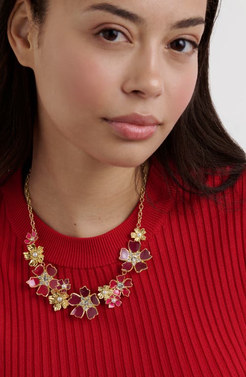 Ted Baker Petitta Flower Statement Necklace In Gold