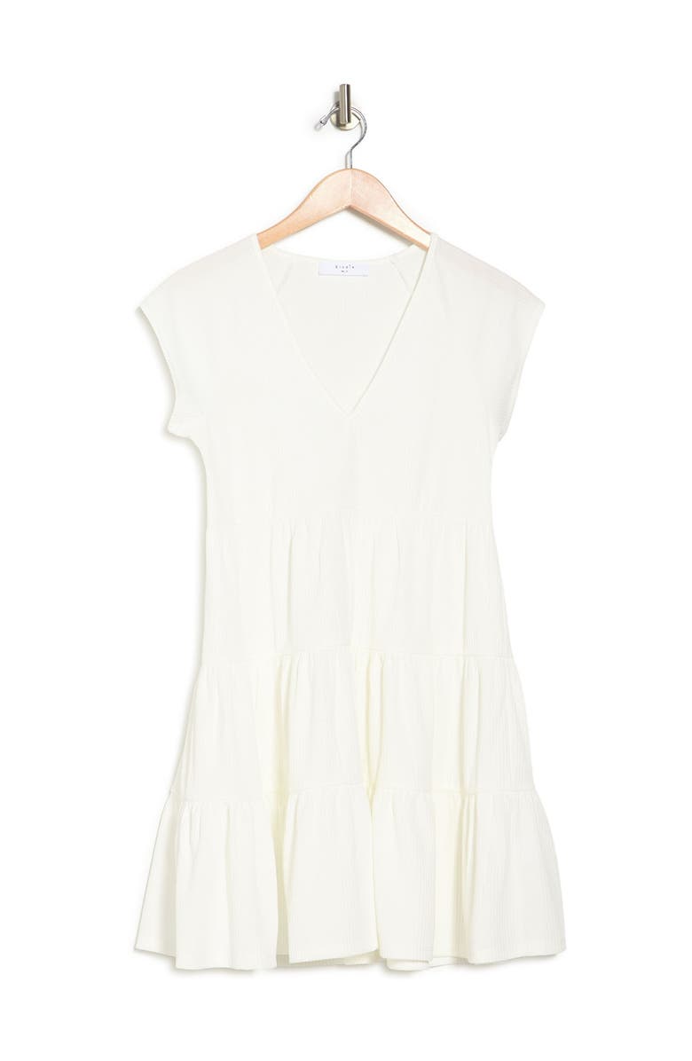 Elodie Cap Sleeve V-Neck Tiered Dress, Alternate, color, 