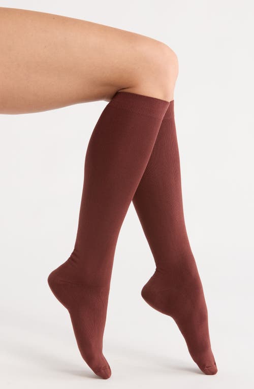 Nordstrom Opaque Knee High Socks In Brown
