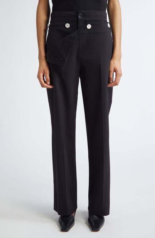 Proenza Schouler Oliver Sailor Wool Gabardine Pants In Black
