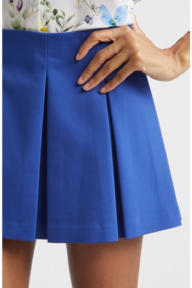 Emilie Pleat Miniskirt, Alternate, color, TWILIGHT BLUE