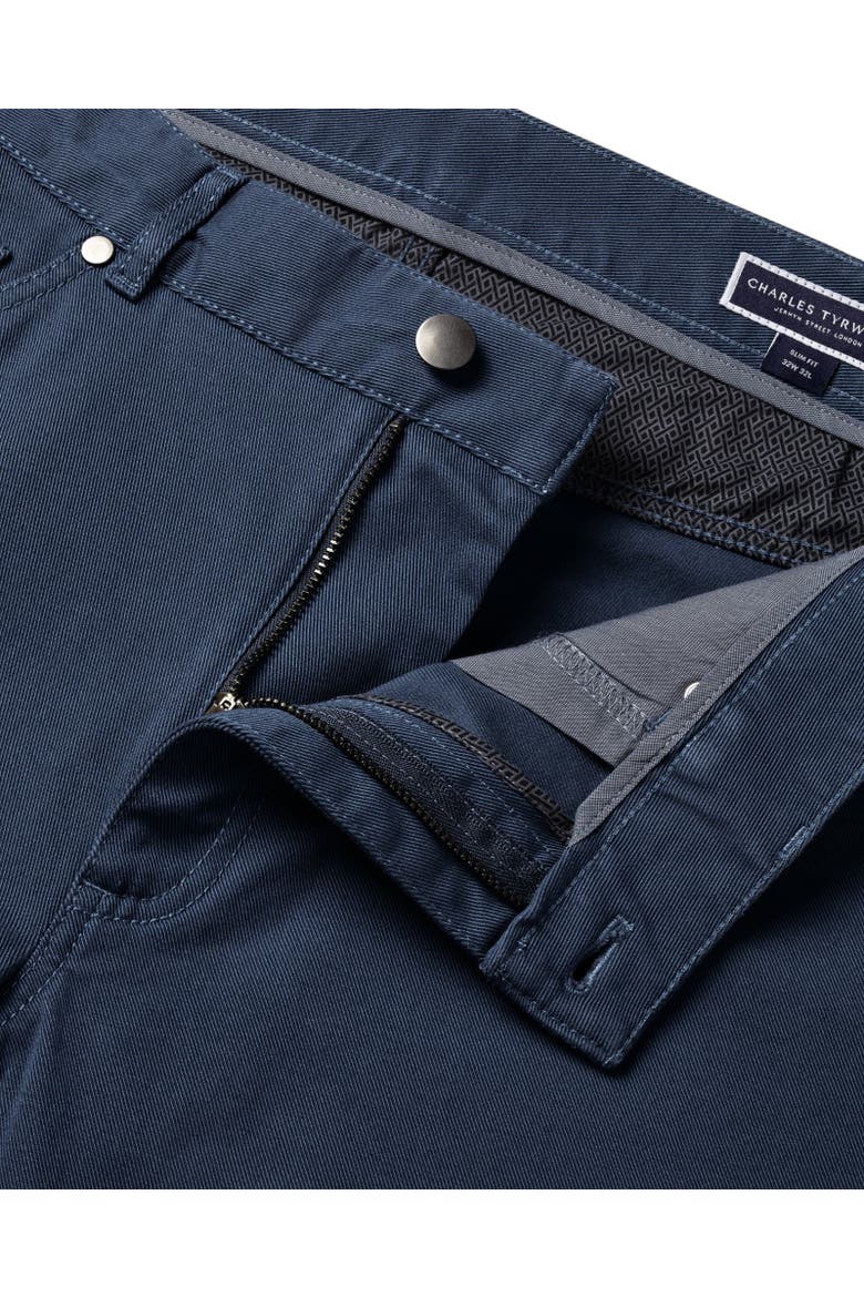 Slim Fit 5 Pocket Jeans, Alternate, color, Petrol Blue