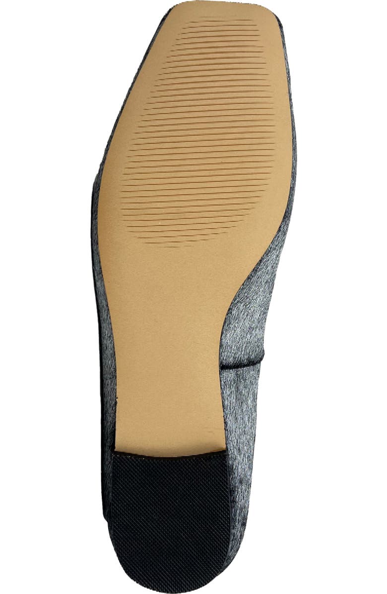 Yosi Samra Cara Metallic Calf Hair Square Toe Ballet Flat, Alternate, color, Silver Calf Hair