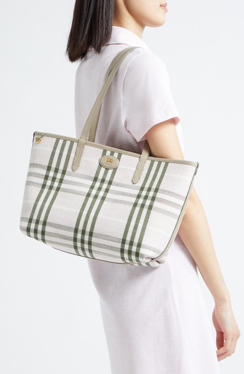 Burberry Small Reversible Bloomsbury Tote, Alternate, color, Mushroom/ Mallow Pink