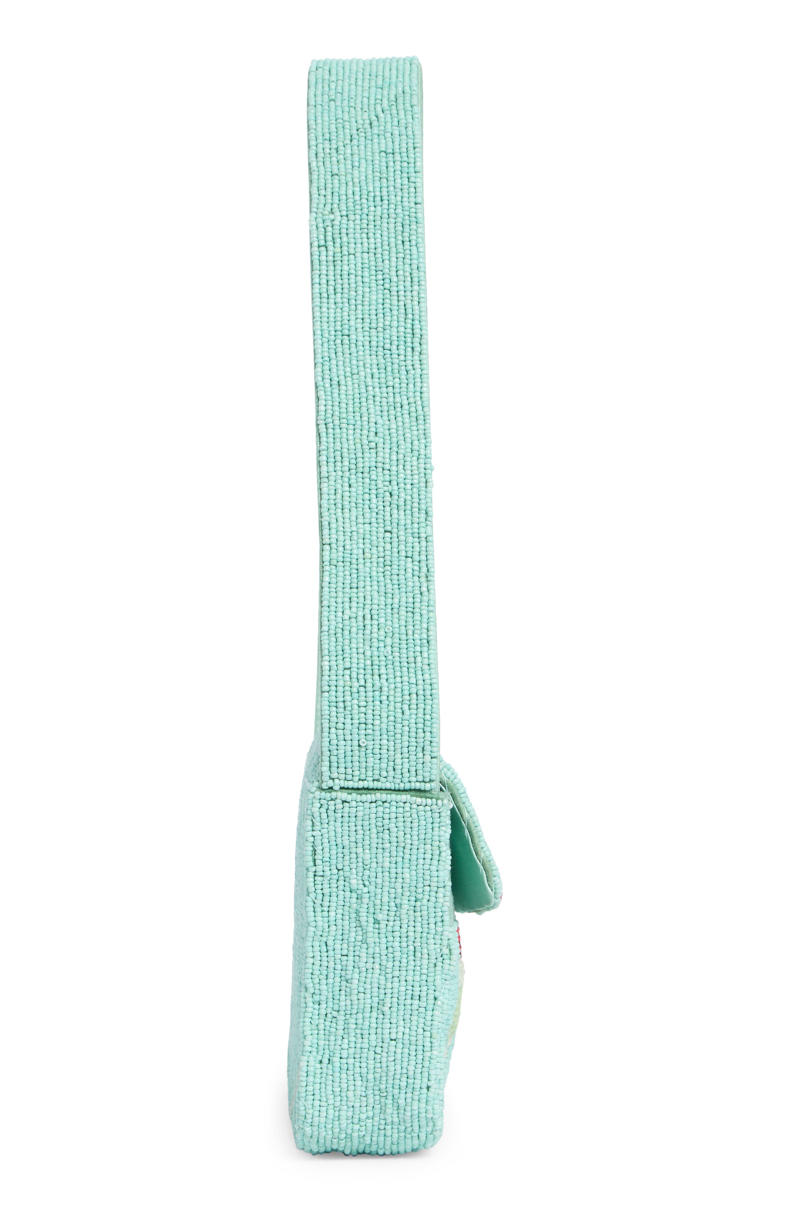 Collection XIIX Beaded Ice Cream Pops Baguette Shoulder Bag, Alternate, color, Seafoam Multi