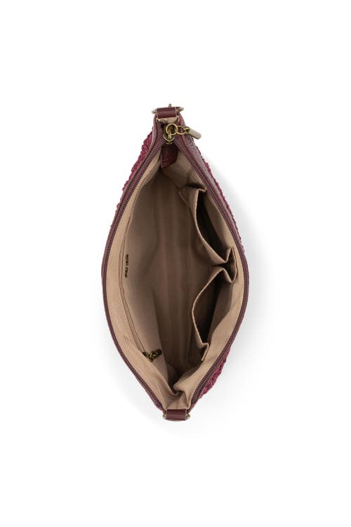 The Sak Lumi Covertible Crossbody Hand Crochet Bag In Burgundy