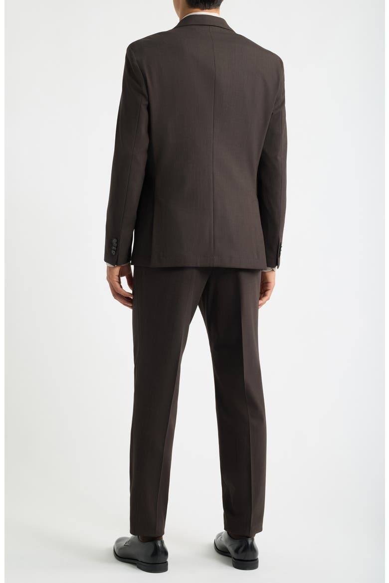 Huge Trim Fit Suit, Alternate, color, DARK BROWN