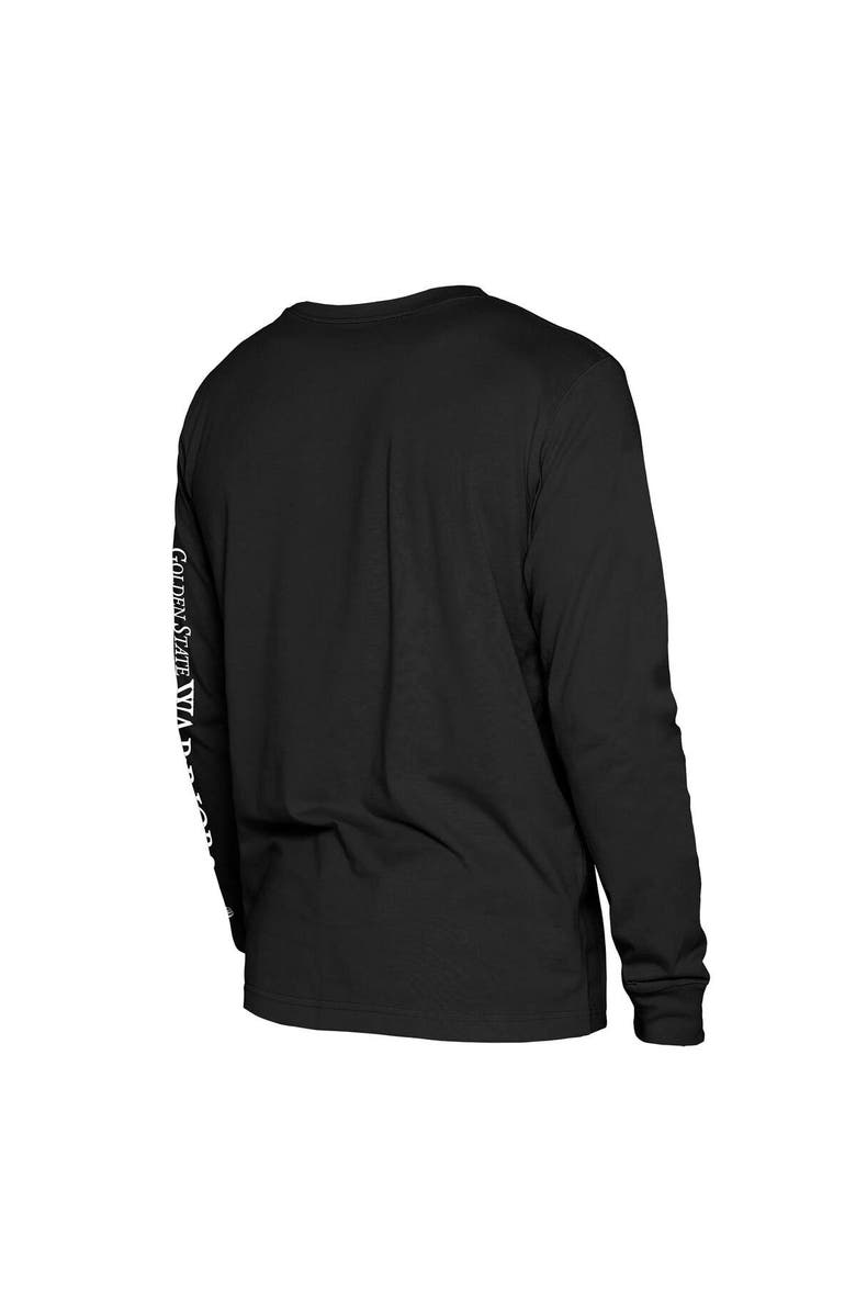 New Era Men's New Era Black Golden State Warriors Old School Sport Long Sleeve T-Shirt, Alternate, color, Black
