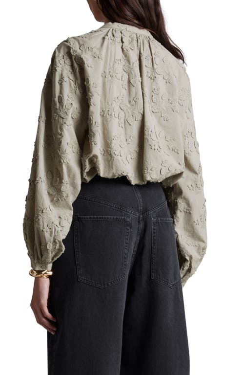 & Other Stories Floral Appliqué Blouse In Green