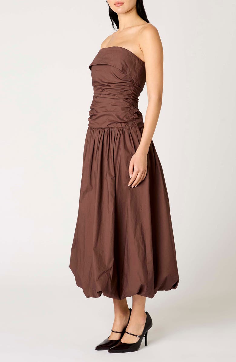 Nia Freya Strapless Dress, Alternate, color, Chocolate