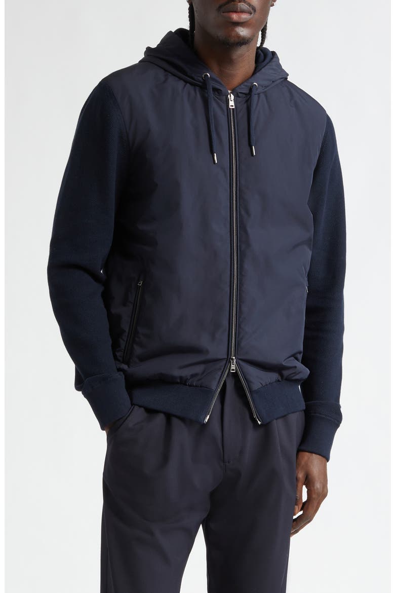 Hybrid Hooded Jacket, Main, color, 9201 NAVY