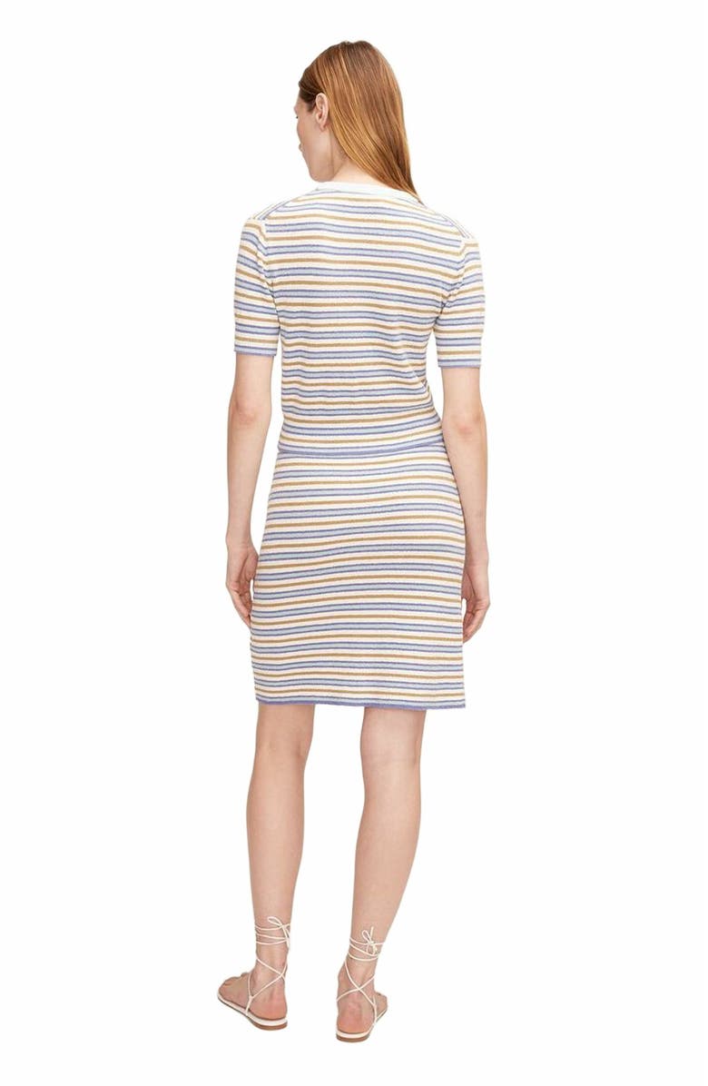 Rebecca Taylor Stripe Mini Boucle Skirt, Alternate, color, Multi Stripe Blue Combo