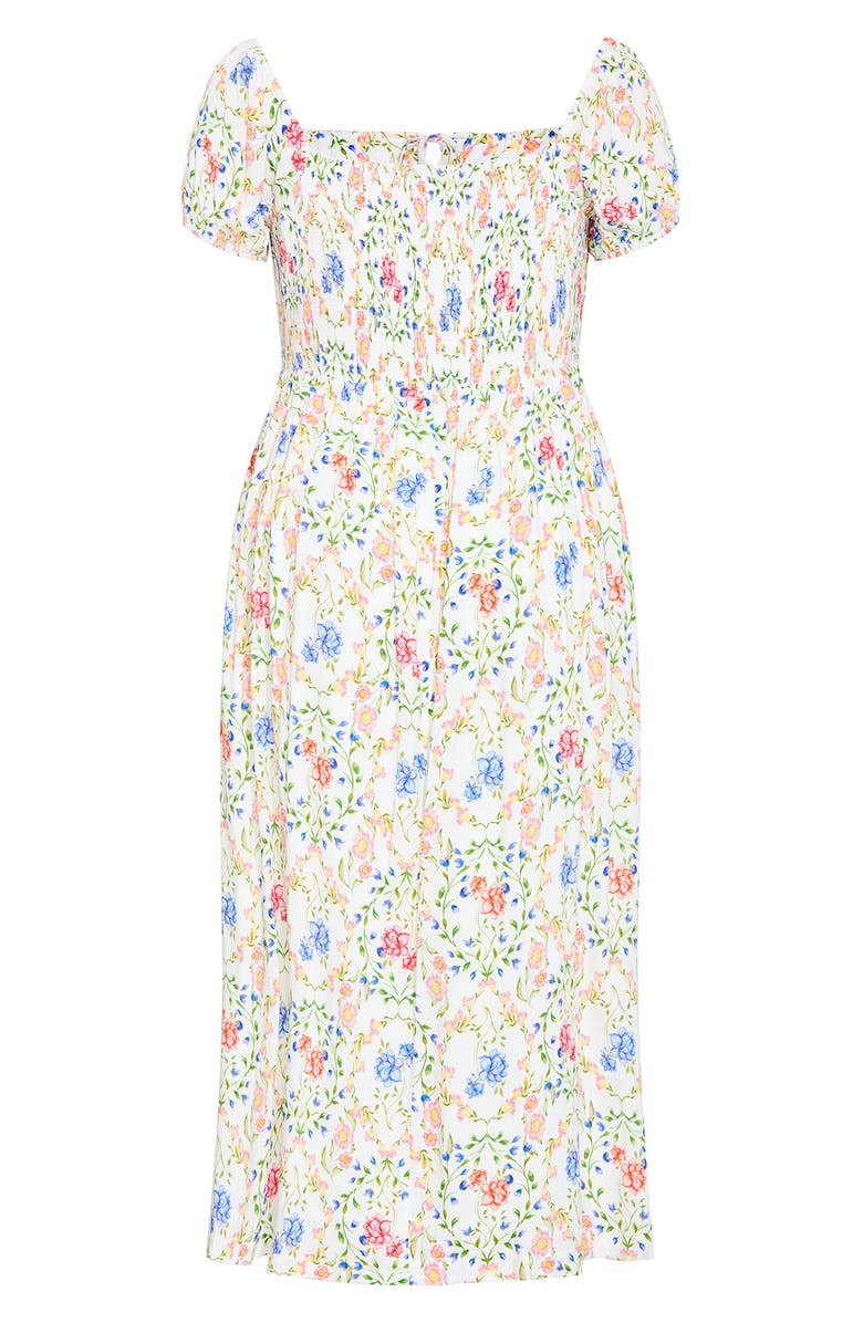 City Chic Abbie Floral Print Midi Dress, Alternate, color, 