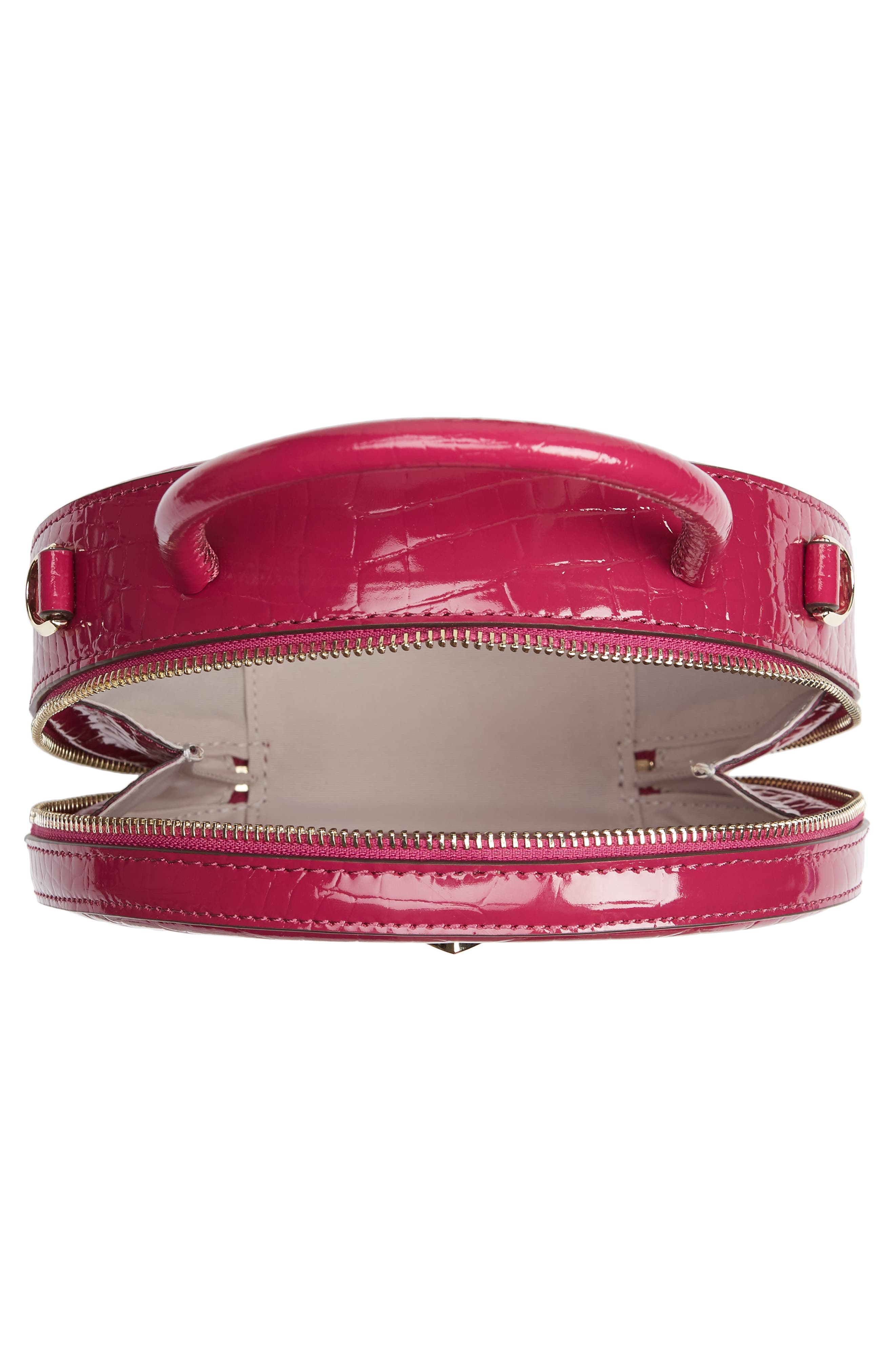 Kate Spade New York andi croc embossed canteen bag, Alternate, color, 