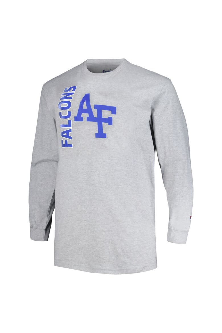 Men's Profile Gray Air Force Falcons Big & Tall Mascot Long Sleeve T-Shirt, Alternate, color, Gray