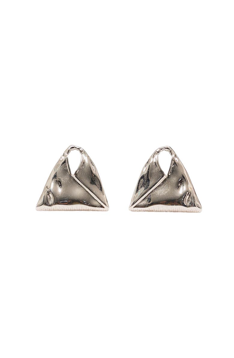 ADW Gami Bag Earrings, Main, color, Silver