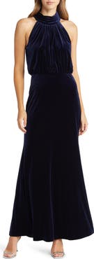 Eliza J Mock Neck Blouson Gown