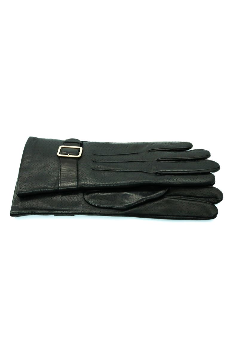 Portolano Wool Lined Leather Gloves, Alternate, color, Black