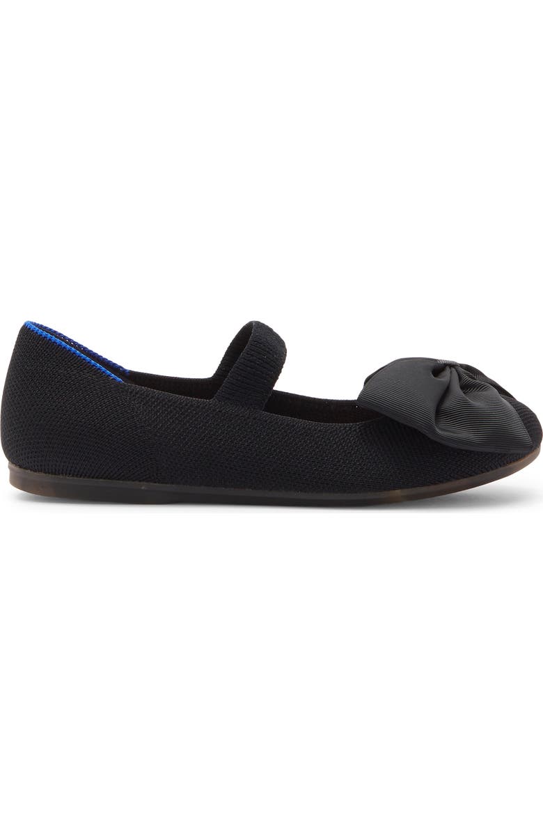 Rothy's Kids' The Big Bow Mary Jane Flat, Alternate, color, Black