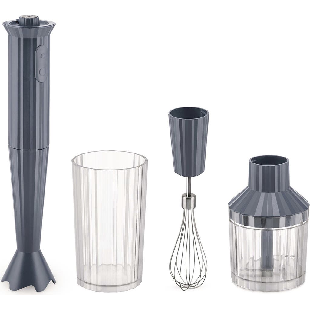 Alessi Plissé Hand Blender Set In Gray