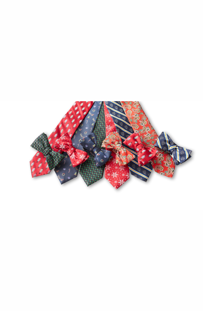 Beau Ties of Vermont Crystalline Bow Tie, Alternate, color, Red Snowflake