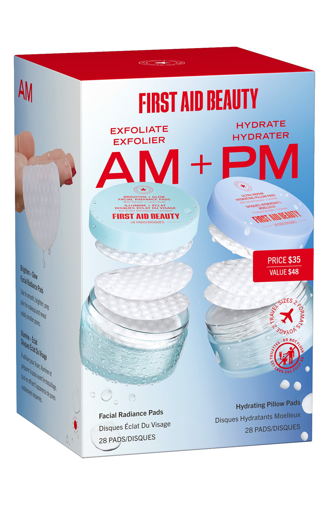 First Aid Beauty Am + Pm Exfoliate & Hydrate Set In No Color